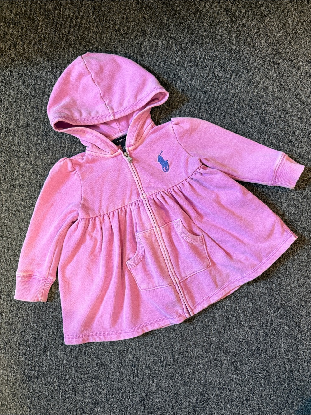 Ralph Lauren purple zip up, 18m
